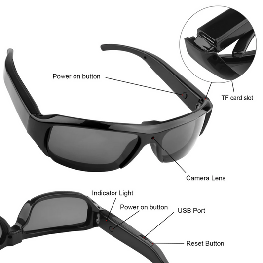 Sunglasses with Built-In Camera Nostalove