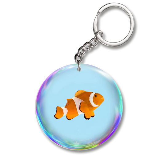 Clownfish Bubble Keychain