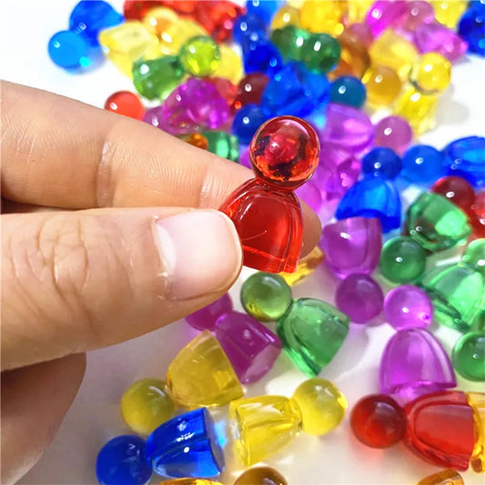 MSN Messenger Pieces - Translucent Colorful Small Figurines - 10 pcs